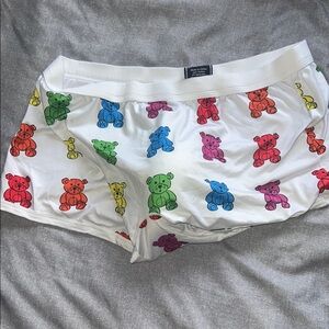 Colorful Teddy Bear Print Shorts